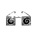 distressed symbol hypno glasses Royalty Free Stock Photo