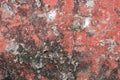 Distressed textured abandoned old wall surface with grunge texture