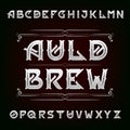 Distressed vintage alphabet vector font.