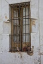 Distressed Window At Old Shabby House