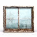 Distressed Window On White Background: A Cinema4d Rendered Art