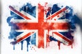 Distressed worn background of a Union Jack national flag of the United Kingdom Royalty Free Stock Photo