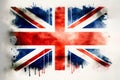 Distressed worn background of a Union Jack national flag of the United Kingdom Royalty Free Stock Photo