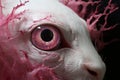 Distressing Rabbit pink eye closeup. Generate Ai Royalty Free Stock Photo