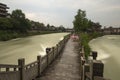 Distributary two rivers at dujiangyan