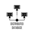 distributed database icon. Element of Web Development for mobile concept and web apps. Detailed distributed database icon can be u