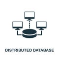 Distributed Database icon. Simple element from data organization collection. Filled Distributed Database icon for templates, Royalty Free Stock Photo