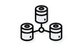 Distributed Database Network Icon Royalty Free Stock Photo