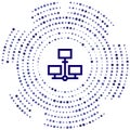 distributed database vector icon. distributed database editable stroke. distributed database linear symbol for use on web and