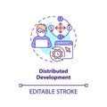 Distributed development concept icon