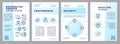 Distributed version control system blue gradient brochure template