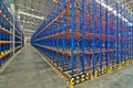 Distribution center warehouse storage pallet racking system Royalty Free Stock Photo