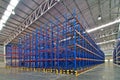 Distribution center warehouse storage shelving system Royalty Free Stock Photo