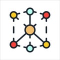 Distribution Channel Icon Color Illustration Design
