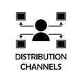 distribution channels icon. Element of marketing for mobile concept and web apps. Detailed distribution channels icon can be used