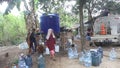 Distribution of clean water during long drought