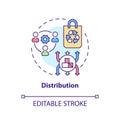 Distribution concept icon