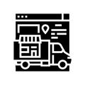 distribution and delivery service glyph icon vector illustration Royalty Free Stock Photo