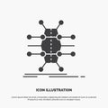 Distribution, grid, infrastructure, network, smart Icon. glyph vector gray symbol for UI and UX, website or mobile application