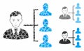 Distribution manager Composition Icon of Rough Pieces