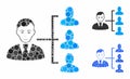 Distribution manager Mosaic Icon of Circle Dots