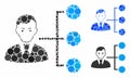 Distribution manager Mosaic Icon of Circles