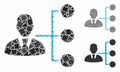 Distribution manager Mosaic Icon of Irregular Items