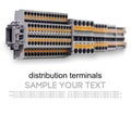 distribution terminals with push-in technology isolated