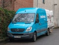 Postnord distribution van in Lund Sweden Royalty Free Stock Photo
