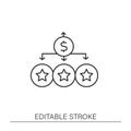 Distributive share line icon Royalty Free Stock Photo