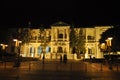 The District Administration Offices Night Limassol in Cyprus Royalty Free Stock Photo
