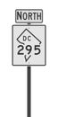 District of Columbia State Highway road sign