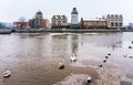 District fishing village in Kaliningrad, fish village-ethnographic and trade and craft center winter