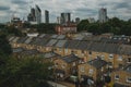 Old Apartments and Modern Metropolis on the Horizon