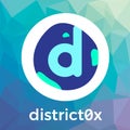 District0x DNT vector logo. A network of decentralized markets and communities and blockchain currency. Royalty Free Stock Photo