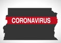 Distrito Federal do Brasil BRAZIL map with Coronavirus warning illustration