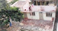 Distruction of house in india Royalty Free Stock Photo