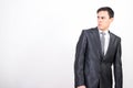 Distrustful man in suit Royalty Free Stock Photo