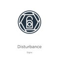 Disturbance icon vector. Trendy flat disturbance icon from signs collection isolated on white background. Vector illustration can Royalty Free Stock Photo