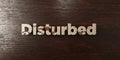Disturbed - grungy wooden headline on Maple - 3D rendered royalty free stock image