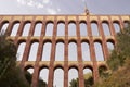 Disused Aguila aqueduct in the town of Nerja, Costa del Sol. Andalusia, Spain Royalty Free Stock Photo