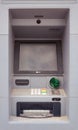 Disused ATM machine full of dust and mud Royalty Free Stock Photo
