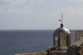 Disused lighthouse in Sicily with the sea in the background