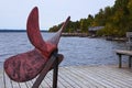 Disused marine propeller at lake Storsjon in Jamtland, Sweden Royalty Free Stock Photo