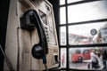 Old disused London telephone booth