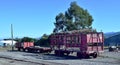 Disused Railway carriages in the sidings at Carterton Royalty Free Stock Photo
