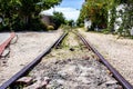 Disused Railway Line And Industrial Waste Land In Knsma Harbour Royalty Free Stock Photo