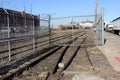 Disused railway tracks in the industrial area of Sunset Park at defunct Bush Terminals, Brooklyn, NY