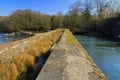 Disused Tennant Canal Viaduct and Neath River Royalty Free Stock Photo