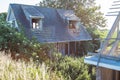 Manea, Cambridgeshire / UK - June 04 2020: Disused and vandalised chalet bungalows Royalty Free Stock Photo